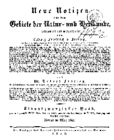 Neue Notizen aus dem Gebiete der Natur- und Heilkunde, 1842 (Register - Bd. XXI)