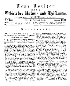 Neue Notizen aus dem Gebiete der Natur- und Heilkunde, 1842 (Bd. XXI, nr 4), Januar - No 444