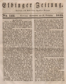 Elbinger Zeitung, No. 142 Sonnabend, 29. November 1845