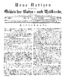Neue Notizen aus dem Gebiete der Natur- und Heilkunde, 1842 (Bd. XXI, nr 8), Januar - No 448