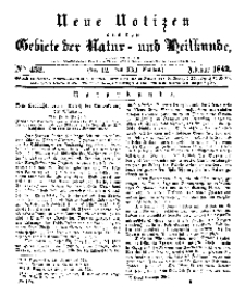 Neue Notizen aus dem Gebiete der Natur- und Heilkunde, 1842 (Bd. XXI, nr 12), Februar - No 452
