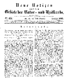 Neue Notizen aus dem Gebiete der Natur- und Heilkunde, 1842 (Bd. XXI, nr 14), Februar - No 454