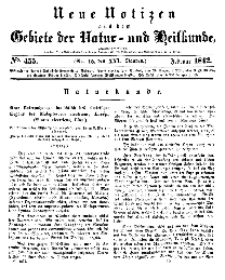 Neue Notizen aus dem Gebiete der Natur- und Heilkunde, 1842 (Bd. XXI, nr 15), Februar - No 455