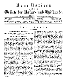Neue Notizen aus dem Gebiete der Natur- und Heilkunde, 1842 (Bd. XXI, nr 17), März - No 457