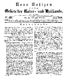 Neue Notizen aus dem Gebiete der Natur- und Heilkunde, 1842 (Bd. XXI, nr 20), März - No 460