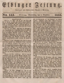 Elbinger Zeitung, No. 144 Donnerstag, 4. Dezember 1845