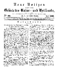 Neue Notizen aus dem Gebiete der Natur- und Heilkunde, 1842 (Bd. XXII, nr 7), April - No 469