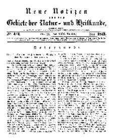 Neue Notizen aus dem Gebiete der Natur- und Heilkunde, 1842 (Bd. XXII, nr 21), Juni - No 483