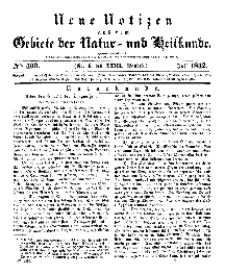 Neue Notizen aus dem Gebiete der Natur- und Heilkunde, 1842 (Bd. XXIII, nr 6), Juli - No 490