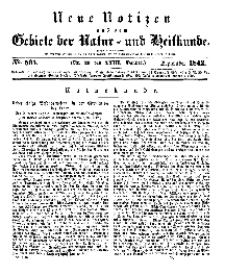 Neue Notizen aus dem Gebiete der Natur- und Heilkunde, 1842 (Bd. XXIII, nr 20), September - No 504