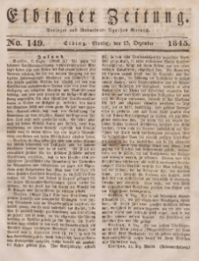 Elbinger Zeitung, No. 149 Montag, 15. Dezember 1845