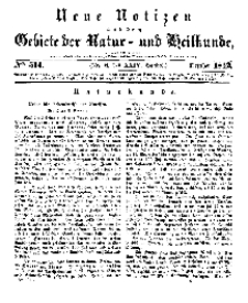 Neue Notizen aus dem Gebiete der Natur- und Heilkunde, 1842 (Bd. XXIV, nr 8), October - No 514