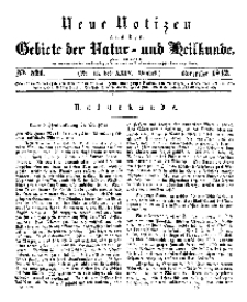 Neue Notizen aus dem Gebiete der Natur- und Heilkunde, 1842 (Bd. XXIV, nr 15), November - No 521