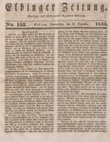 Elbinger Zeitung, No. 153 Donnerstag, 25. Dezember 1845