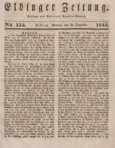 Elbinger Zeitung, No. 155 Montag, 29. Dezember 1845