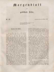 Morgenblatt für gebildete Leser, 1848, Sonnabend, 12. Februar 1848, Nr 37.