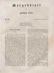 Morgenblatt für gebildete Leser, 1848, Donnerstag, 17. Februar 1848, Nr 41.