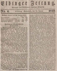 Elbinger Zeitung, No. 6 Sonnabend, 14. Januar 1843