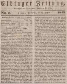 Elbinger Zeitung, No. 8 Donnerstag, 19. Januar 1843