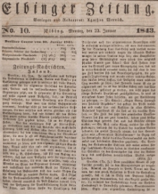 Elbinger Zeitung, No. 10 Montag, 23. Januar 1843