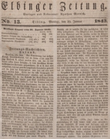 Elbinger Zeitung, No. 13 Montag, 30. Januar 1843