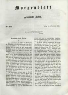 Morgenblatt für gebildete Leser, 1848, Freitag, 1. September 1848, Nr 210.