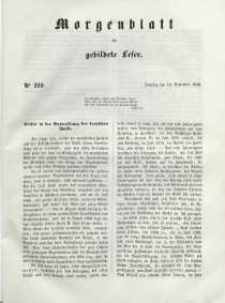 Morgenblatt für gebildete Leser, 1848, Dienstag, 12. September 1848, Nr 219.