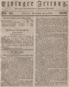 Elbinger Zeitung, No. 29 Donnerstag, 9. März 1843
