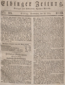 Elbinger Zeitung, No. 35 Donnerstag, 23. März 1843