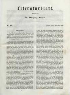 Literaturblatt, 1848, Dienstag, 5. September, Nr 63.