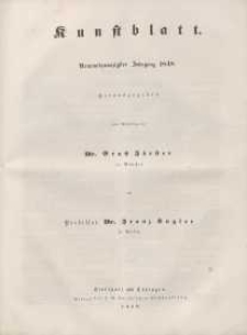 Kunstblatt, 1848 (Inhalt)