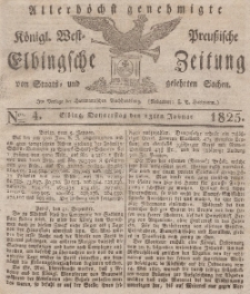 Elbingsche Zeitung, No. 4 Donnerstag, 13 Januar 1825