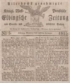 Elbingsche Zeitung, No. 5 Montag, 17 Januar 1825