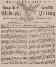 Elbingsche Zeitung, No. 6 Donnerstag, 20 Januar 1825