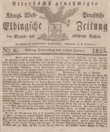 Elbingsche Zeitung, No. 6 Donnerstag, 20 Januar 1825