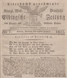 Elbingsche Zeitung, No. 7 Montag, 24 Januar 1825