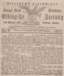 Elbingsche Zeitung, No. 8 Donnerstag, 27 Januar 1825