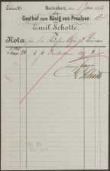 Nota: Gasthof zum König von Preussen von Emil Schotte