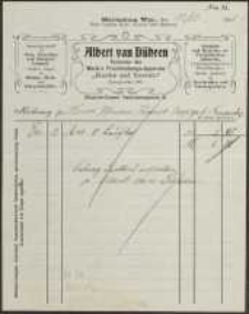 Rechnung: Albert van Dühren [...]"Koche auf Vorrat"