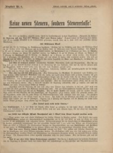 Keine neuen Steuern, sondern Steuererlasse!