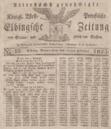 Elbingsche Zeitung, No. 12 Donnerstag, 10 Februar 1825