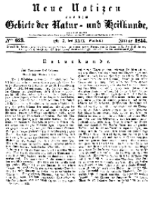 Neue Notizen aus dem Gebiete der Natur- und Heilkunde, 1844 (Bd. XXIX, nr 7), Januar - No 623