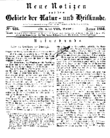 Neue Notizen aus dem Gebiete der Natur- und Heilkunde, 1844 (Bd. XXIX, nr 8), Januar - No 624