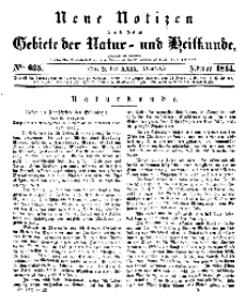 Neue Notizen aus dem Gebiete der Natur- und Heilkunde, 1844 (Bd. XXIX, nr 9), Februar - No 625