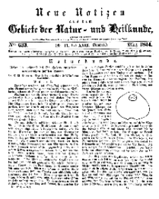 Neue Notizen aus dem Gebiete der Natur- und Heilkunde, 1844 (Bd. XXIX, nr 17), März - No 633