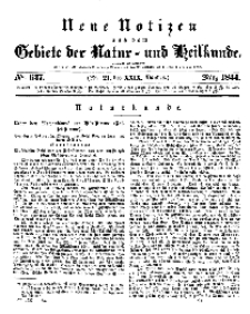 Neue Notizen aus dem Gebiete der Natur- und Heilkunde, 1844 (Bd. XXIX, nr 21), März - No 637