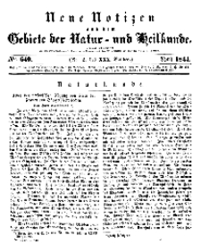 Neue Notizen aus dem Gebiete der Natur- und Heilkunde, 1844 (Bd. XXX, nr 2), April - No 640