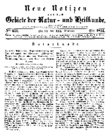 Neue Notizen aus dem Gebiete der Natur- und Heilkunde, 1844 (Bd. XXX, nr 13), Mai - No 651
