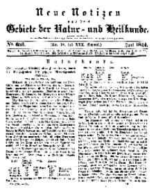 Neue Notizen aus dem Gebiete der Natur- und Heilkunde, 1844 (Bd. XXX, nr 18), Juni - No 656