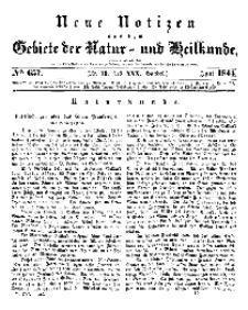 Neue Notizen aus dem Gebiete der Natur- und Heilkunde, 1844 (Bd. XXX, nr 19), Juni - No 657
